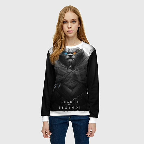 Женский свитшот Rengar LoL / 3D-Белый – фото 3