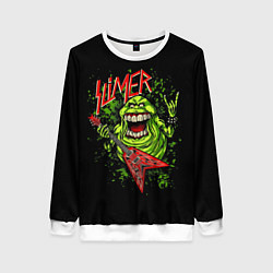 Свитшот женский Slayer Slimer, цвет: 3D-белый