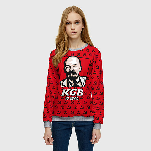 Женский свитшот KGB: So Good / 3D-Меланж – фото 3