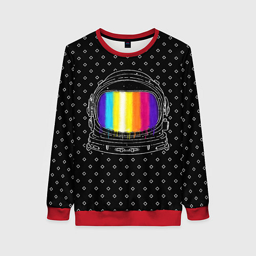 Женский свитшот Цветной астронавт / 3D-Красный – фото 1