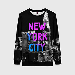 Свитшот женский Flur NYC, цвет: 3D-черный