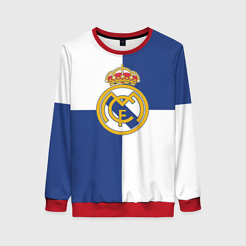 Женский свитшот Real Madrid: Blue style / 3D-Красный – фото 1