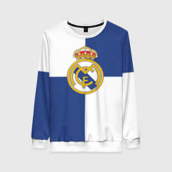 Свитшот женский Real Madrid: Blue style, цвет: 3D-белый