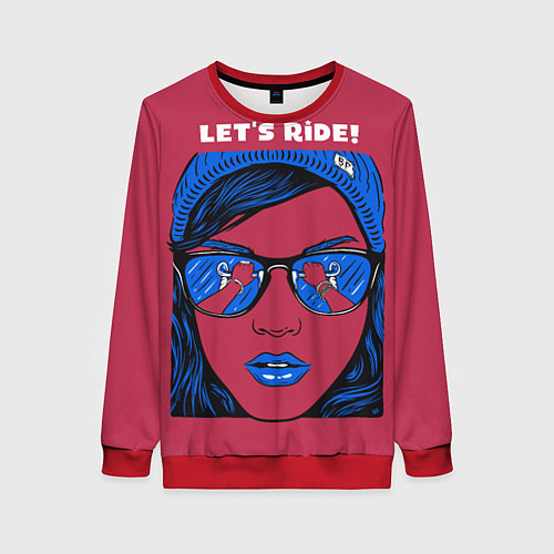 Женский свитшот Let's Ride / 3D-Красный – фото 1