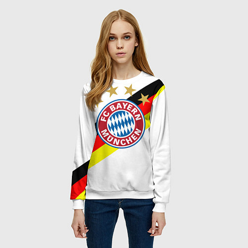Женский свитшот FC Bayern: Germany / 3D-Белый – фото 3