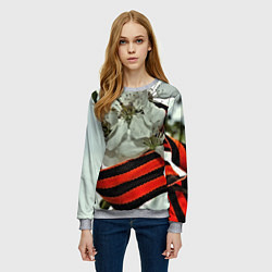 Свитшот женский Георгиевская лента, цвет: 3D-меланж — фото 2