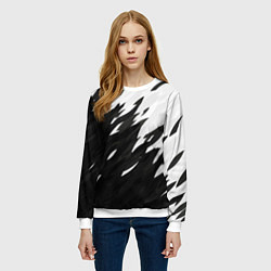 Свитшот женский Black & white, цвет: 3D-белый — фото 2