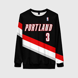 Свитшот женский Portland Trail Blazers 3, цвет: 3D-черный