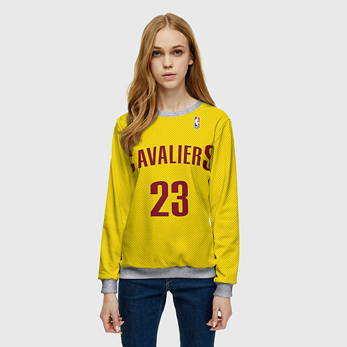 Женский свитшот Cavaliers Cleveland 23: Yellow / 3D-Меланж – фото 3