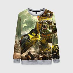 Свитшот женский WH40k warboss, цвет: 3D-меланж