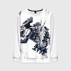 Свитшот женский HZD 5, цвет: 3D-белый