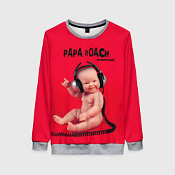 Свитшот женский Paparoach: Music Kid, цвет: 3D-меланж