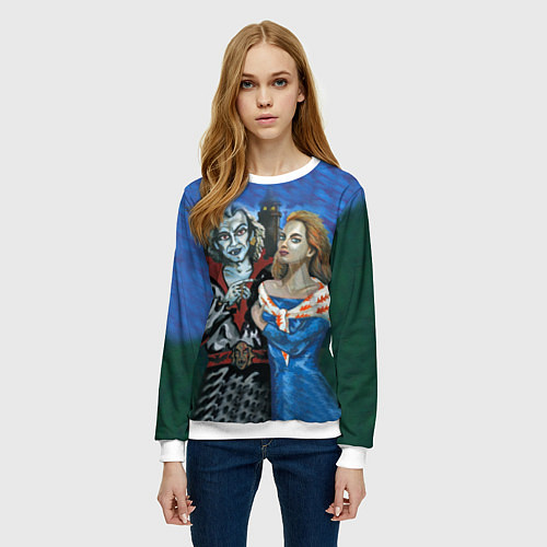 Женский свитшот Король и Шут / 3D-Белый – фото 3