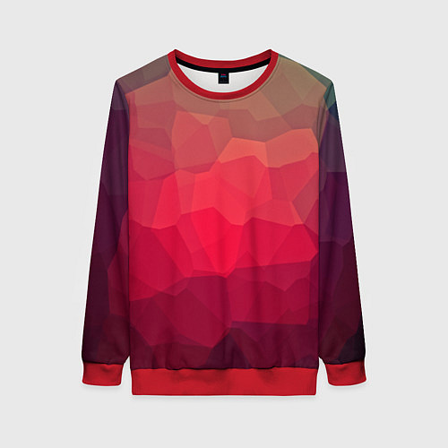 Женский свитшот Edge abstract / 3D-Красный – фото 1