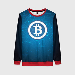 Женский свитшот Bitcoin Blue