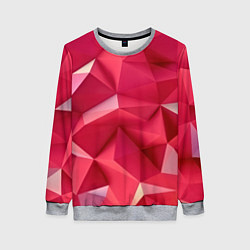 Свитшот женский Розовые грани, цвет: 3D-меланж