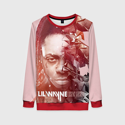 Женский свитшот Lil Wayne: Losing myself / 3D-Красный – фото 1