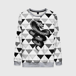 Свитшот женский Snake Geometric, цвет: 3D-меланж