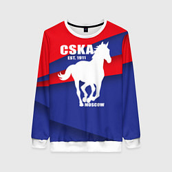 Свитшот женский CSKA est. 1911, цвет: 3D-белый