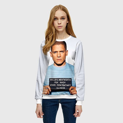 Женский свитшот Prison Break: Michael Scofield / 3D-Белый – фото 3