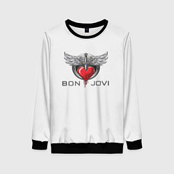 Свитшот женский Bon Jovi, цвет: 3D-черный