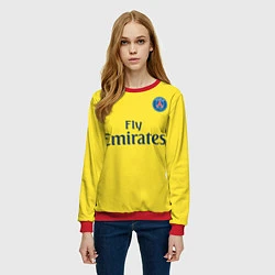 Свитшот женский PSG FC: Yellow, цвет: 3D-красный — фото 2