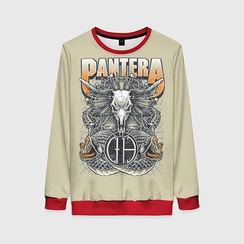 Женский свитшот Pantera: Wild Goat / 3D-Красный – фото 1