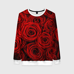 Женский свитшот Красные розы