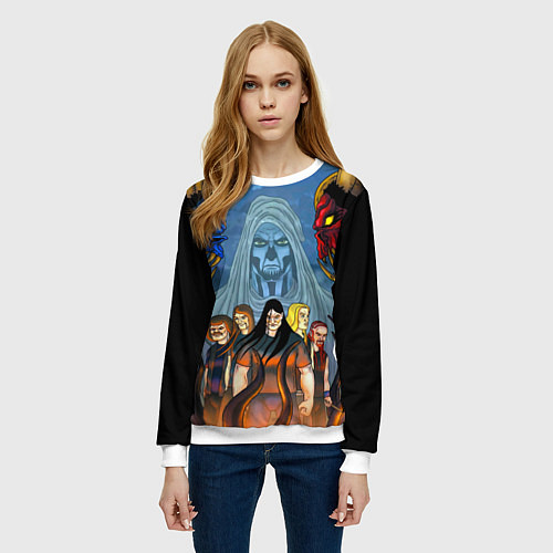 Женский свитшот Dethklok: Heroes / 3D-Белый – фото 3