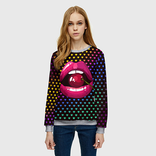 Женский свитшот Pop art / 3D-Меланж – фото 3