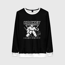 Свитшот женский Hockey Championship, цвет: 3D-белый