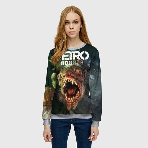 Женский свитшот Metro Exodus / 3D-Меланж – фото 3