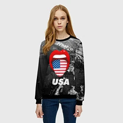 Свитшот женский USA, цвет: 3D-черный — фото 2