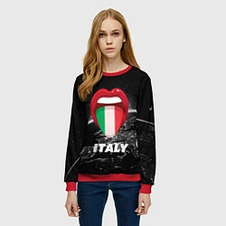 Свитшот женский Italy, цвет: 3D-красный — фото 2