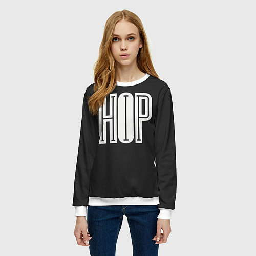Женский свитшот Hip-Hop Inside / 3D-Белый – фото 3