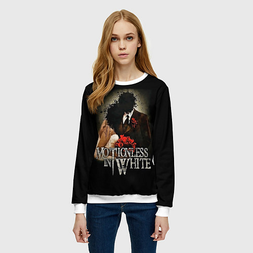 Женский свитшот Motionless in White: Love / 3D-Белый – фото 3