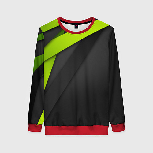 Женский свитшот Спортивная геометрия 6 / 3D-Красный – фото 1