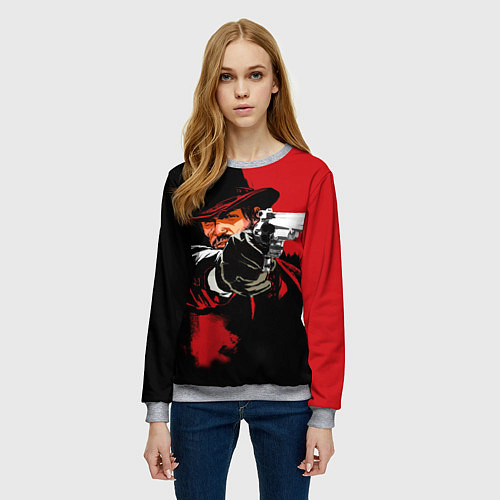 Женский свитшот Red Dead Redemption / 3D-Меланж – фото 3