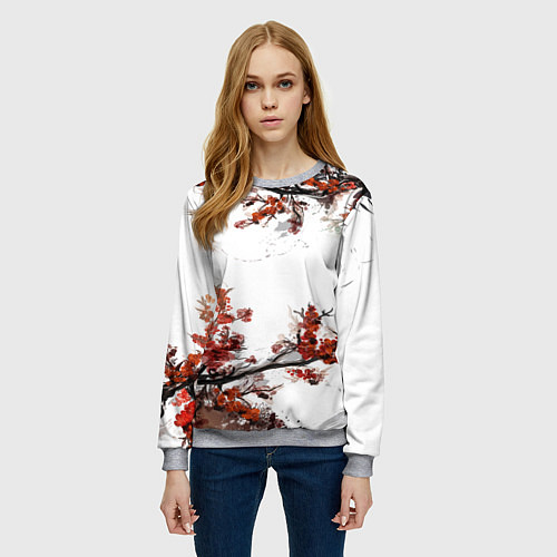 Женский свитшот САКУРА / 3D-Меланж – фото 3