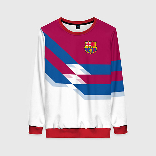 Женский свитшот Barcelona FC: White style / 3D-Красный – фото 1