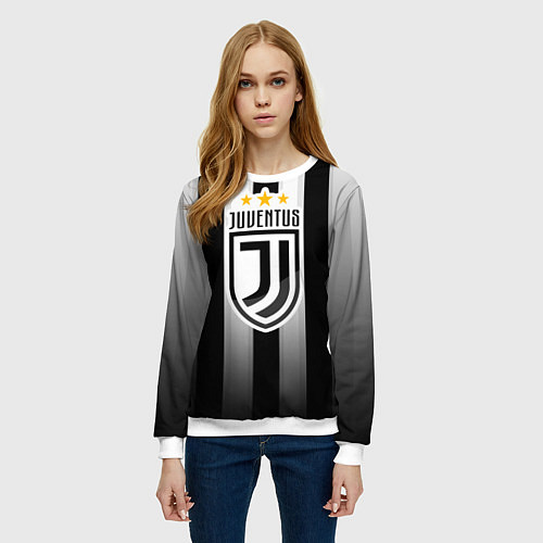 Женский свитшот Juventus FC: New logo / 3D-Белый – фото 3