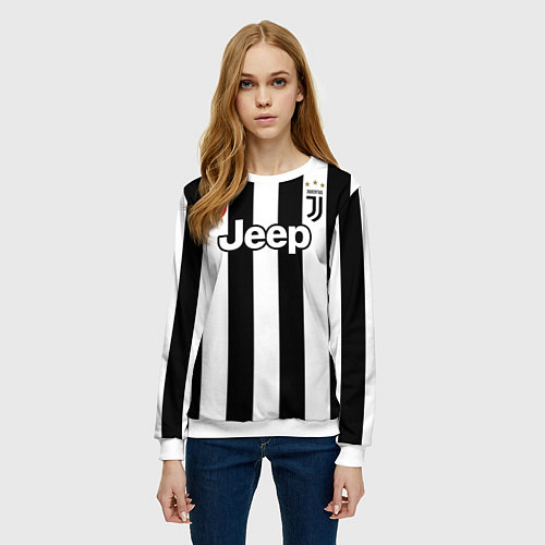 Женский свитшот Juventus FC: Dybala Home 17/18 / 3D-Белый – фото 3