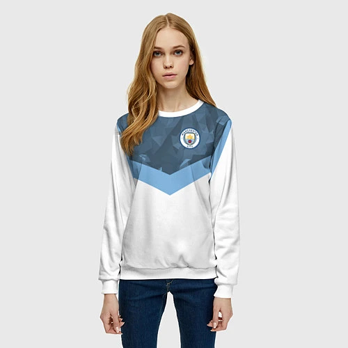 Женский свитшот Manchester City FC: Sport / 3D-Белый – фото 3