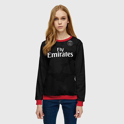 Женский свитшот Neymar PSG / 3D-Красный – фото 3