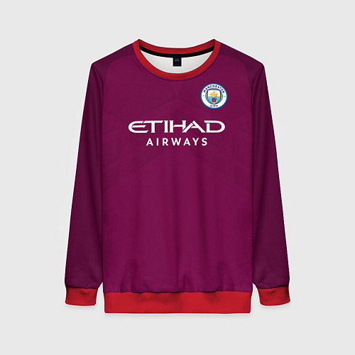 Женский свитшот Man City FC: Away 17/18 / 3D-Красный – фото 1