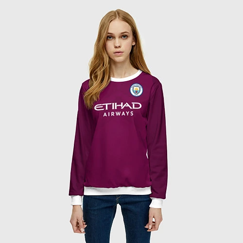 Женский свитшот Man City FC: Sterling Away 17/18 / 3D-Белый – фото 3