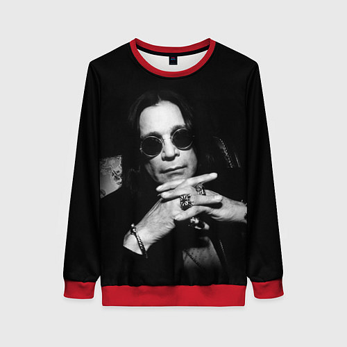 Женский свитшот Оззи Осборн / 3D-Красный – фото 1