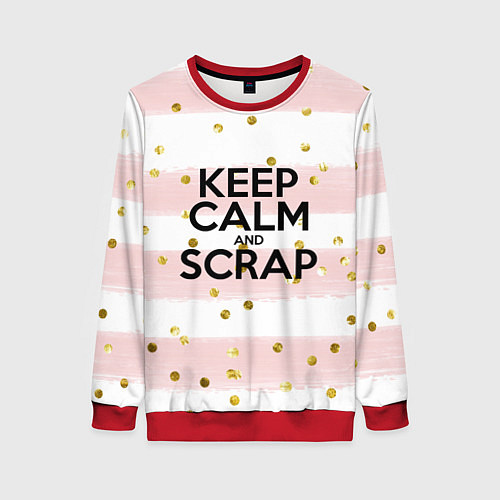 Женский свитшот Keep Calm & Scrap / 3D-Красный – фото 1