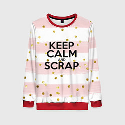 Свитшот женский Keep Calm & Scrap, цвет: 3D-красный