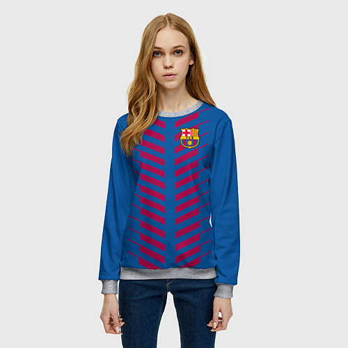 Женский свитшот FC Barcelona: Creative / 3D-Меланж – фото 3